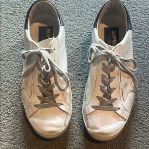 Golden Goose White and Gray Sneakers